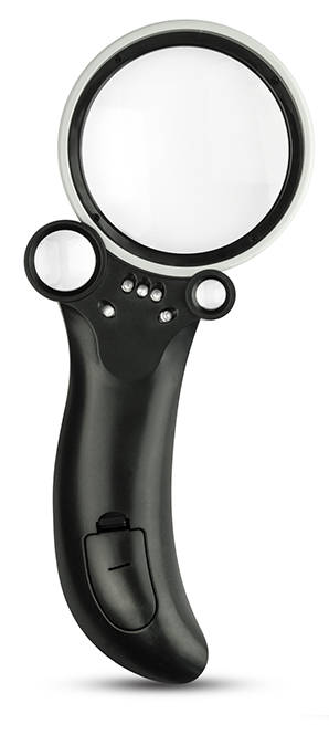 KONUS LUX-65 Lente di Ingrandimento con Luce LED e Zoom 2,5x-25x-55x