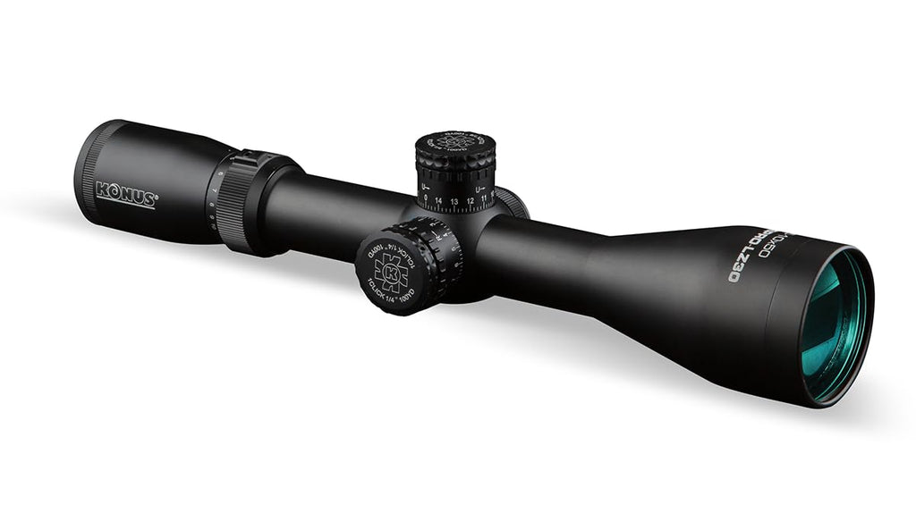 KONUS Konuspro LZ-30 2.5-10x50 Ottica per Carabine da Caccia, Doppio Azzeramento con Campo Visivo Allargato, Zoom 2.5-10x50, Reticolo 30x30 Illuminato