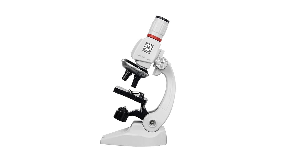 KONUSTUDY - 5 Microscopio con Zoom fino a 1200x con Adattatore Smartphone, Accessori per Preparazione dei Vetrini