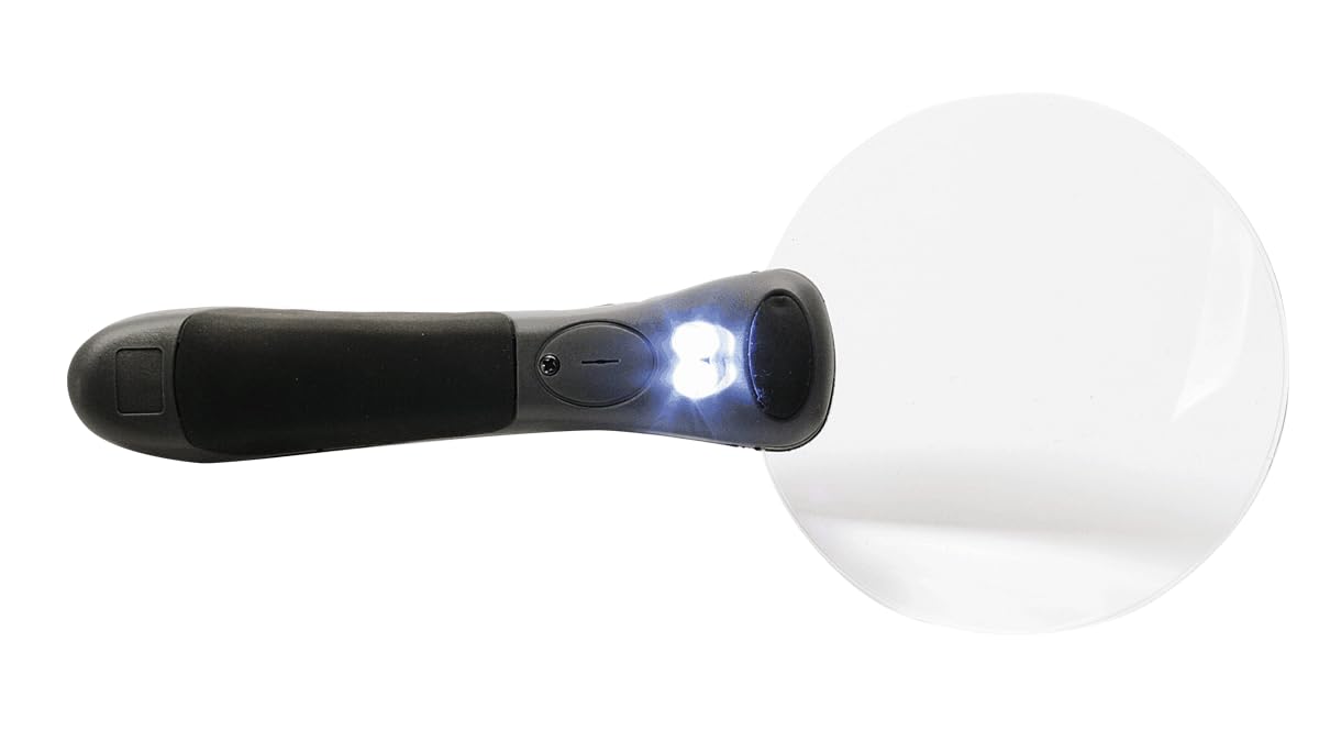 KONUS LUX-90 Lente 2.5x ad Illuminazione LED, Batterie Incluse, Diametro 90 mm