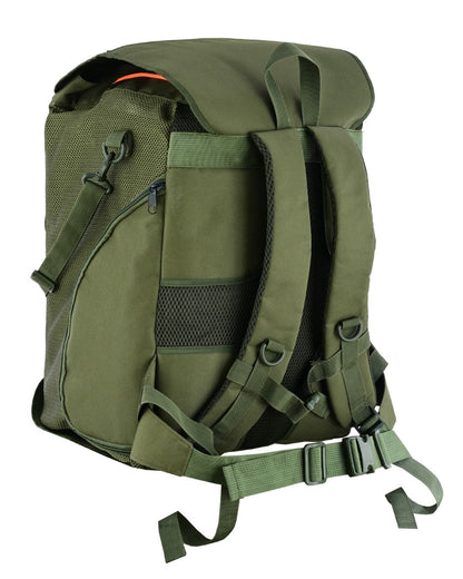KONUSTEX CERTO Borsa Zaino per funghi 43 Litri con Tasche Frontali e Porta Borracce Coibentate con separatore Verde Militare