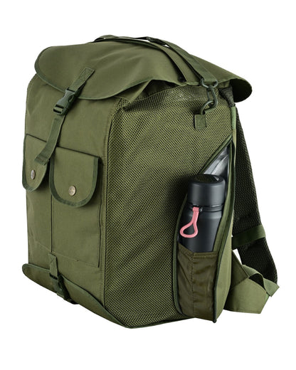 KONUSTEX CERTO Borsa Zaino per funghi 43 Litri con Tasche Frontali e Porta Borracce Coibentate con separatore Verde Militare