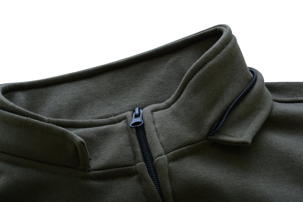 Felpa KONUSTEX LYSEO verde con cappuccio e rinforzi - OnTheRoad.shop - KONUSTEX