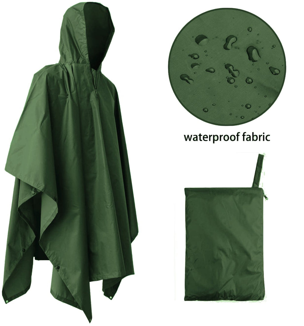 Giacca da caccia KONUSTEX LAXO PONCHO verde leggero impermeabile anti vento - OnTheRoad.shop - KONUSTEX