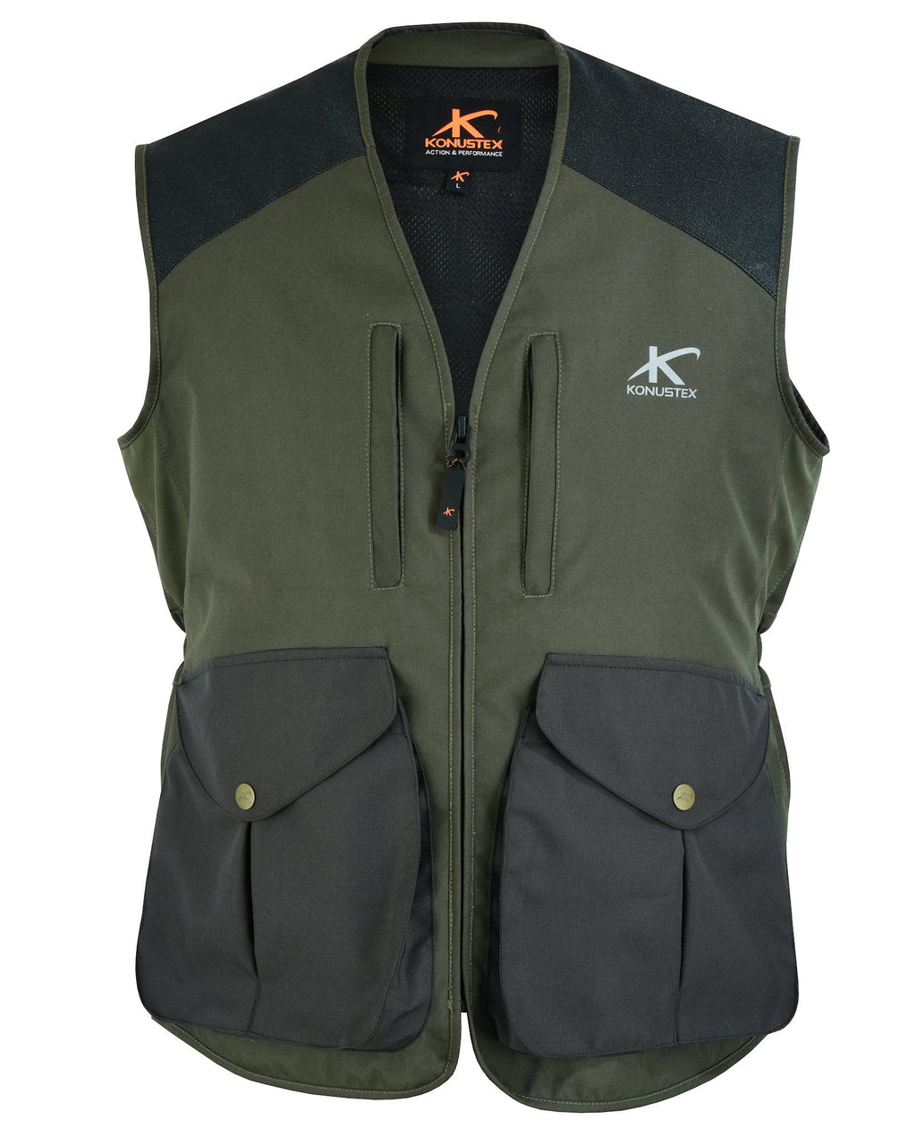 Gilet da caccia KONUSTEX NOTABLE verde #367 - OnTheRoad.shop - KONUSTEX