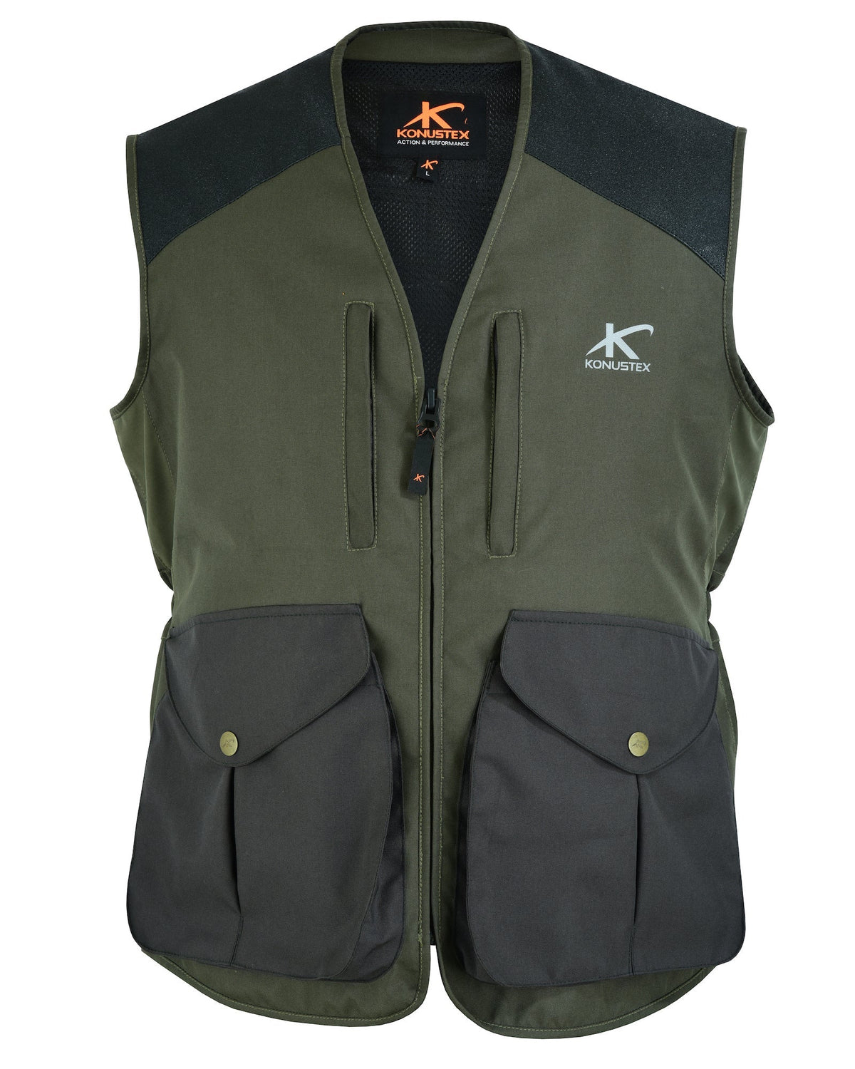 Gilet da caccia KONUSTEX NOTABLE verde #367 - OnTheRoad.shop - KONUSTEX