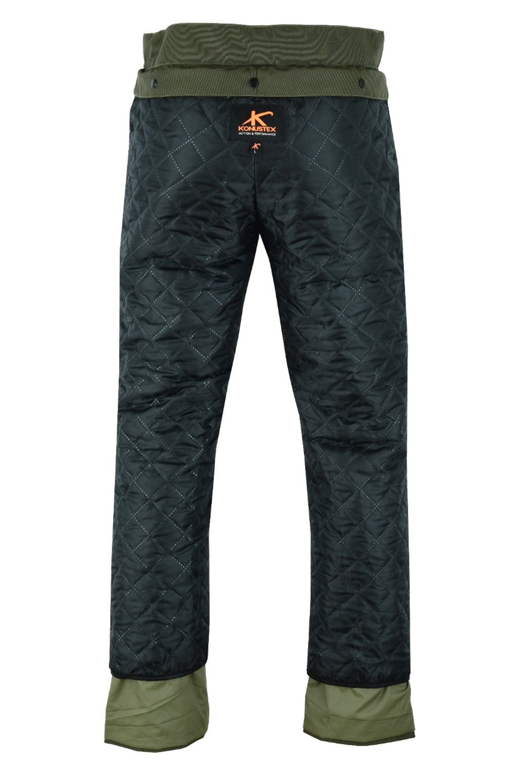 Pantalone da caccia KONUSTEX MAXGAME 2.0 impermeabile con imbottitura rimovibile verde arancione  OnTheRoad.shop - KONUSTEX