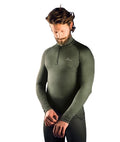 T-shirt maglia caccia outdoor KONUSTEX PROGAME Lupetto con zip Polipropilene verde - OnTheRoad.shop - KONUSTEX